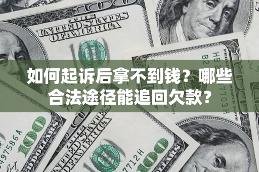 武汉如何起诉后拿不到钱？哪些合法途径能追回欠款？