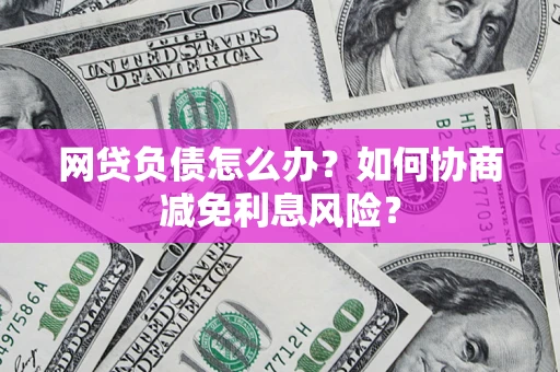武汉网贷负债怎么办？如何协商减免利息风险？