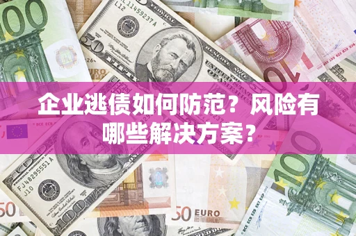 武汉企业逃债如何防范？风险有哪些解决方案？