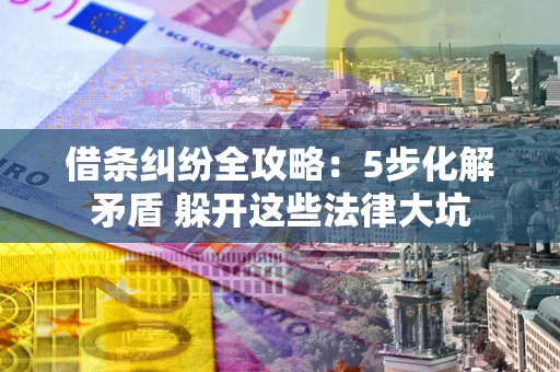 武汉借条纠纷全攻略：5步化解矛盾 躲开这些法律大坑