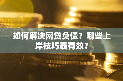 武汉如何解决网贷负债？哪些上岸技巧最有效？