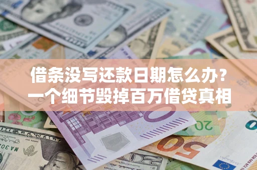 武汉借条没写还款日期怎么办？一个细节毁掉百万借贷真相