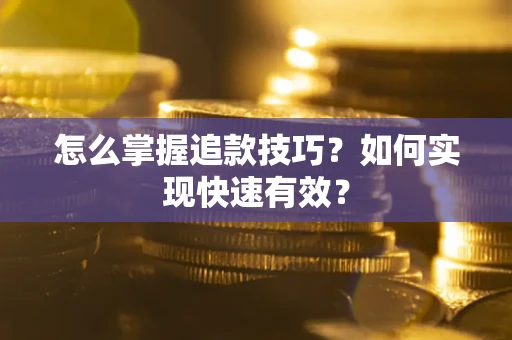武汉怎么掌握追款技巧？如何实现快速有效？