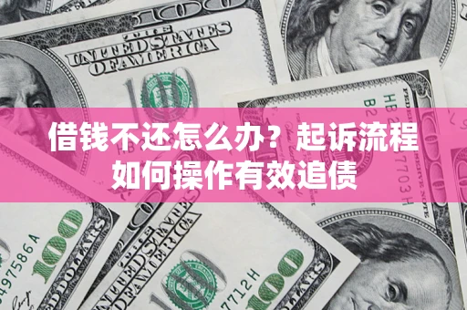 武汉借钱不还怎么办？起诉流程如何操作有效追债