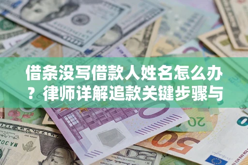 武汉借条没写借款人姓名怎么办？律师详解追款关键步骤与证据链构建