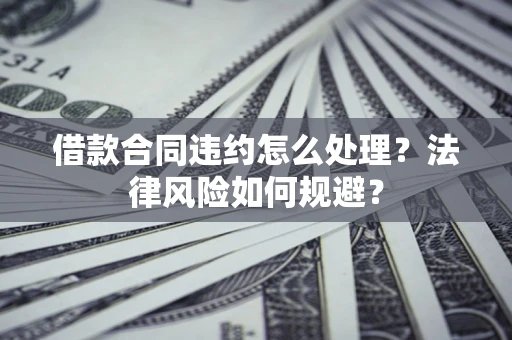 武汉借款合同违约怎么处理？法律风险如何规避？
