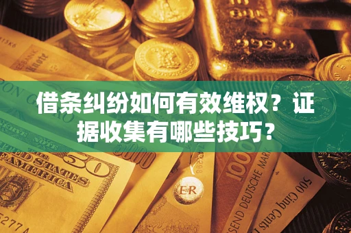 武汉借条纠纷如何有效维权？证据收集有哪些技巧？