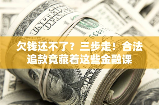 武汉欠钱还不了？三步走！合法追款竟藏着这些金融课